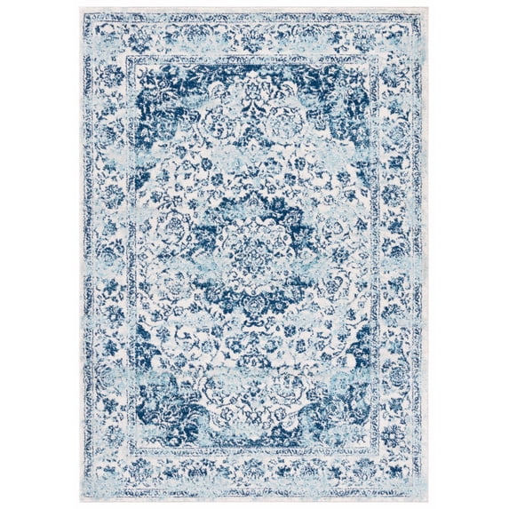 SAFAVIEH Tulum Braganza Traditional Area Rug, 8' x 10', Ivory/Blue