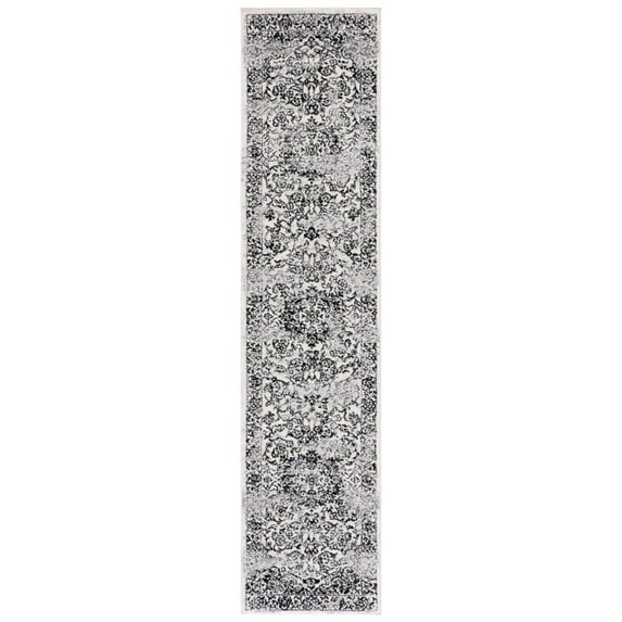 SAFAVIEH Tulum Braganza Traditional Runner, 2' x 9', Ivory/Black