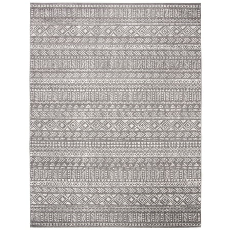 SAFAVIEH Tulum Britton Oriental Area Rug, Dark Grey/Ivory, 9' x 12'