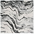 thumbnail image 1 of SAFAVIEH Tulum Brynn Abstract Area Rug, 6'7" x 6'7" Square, Ivory/Black, 1 of 7