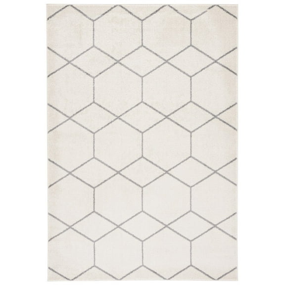 SAFAVIEH Tulum Carmella Geometric Area Rug, 4'5" x 6'5", Ivory/Grey