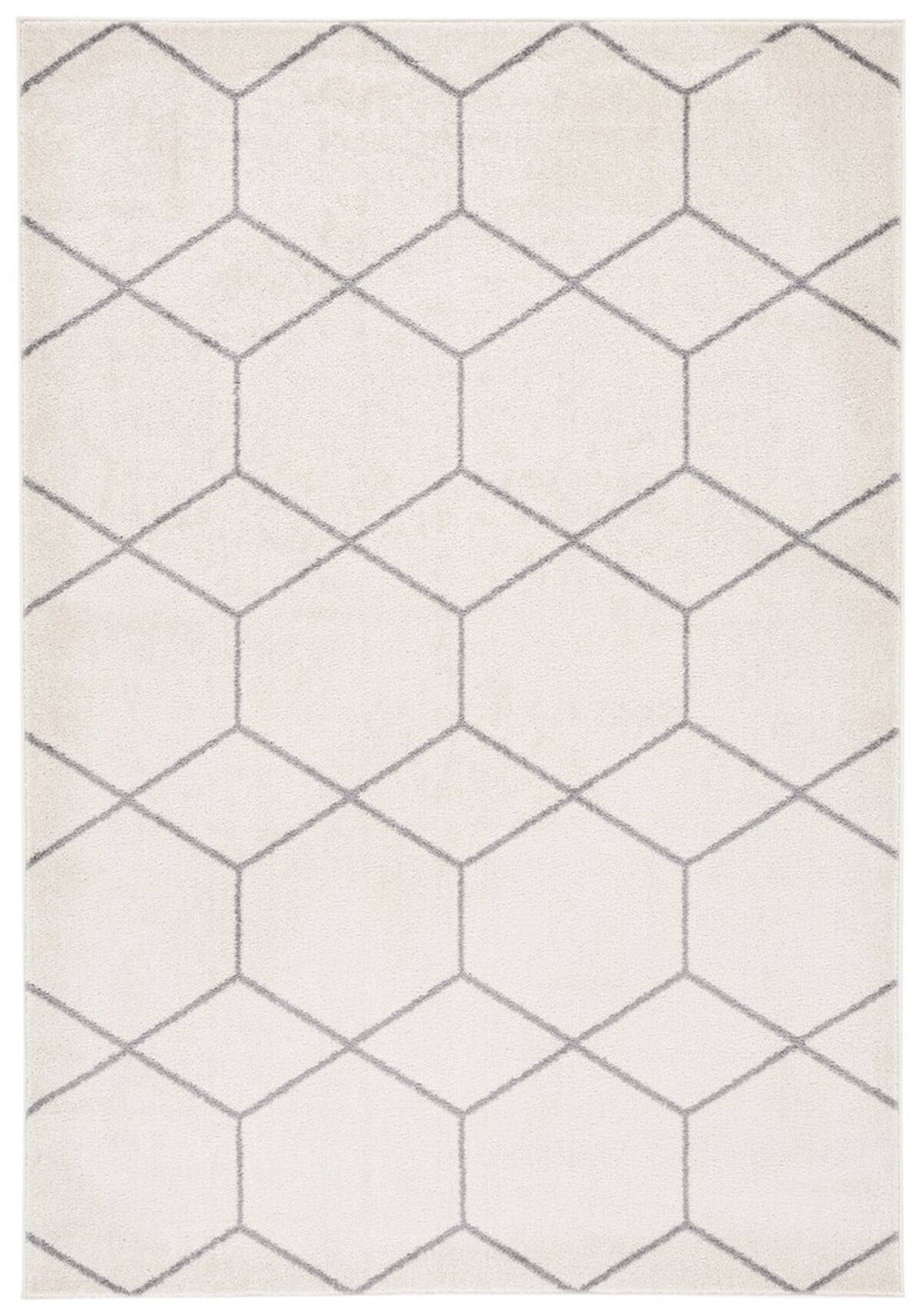 SAFAVIEH Tulum Carmella Geometric Area Rug, 5'5" x 7'7", Ivory/Grey