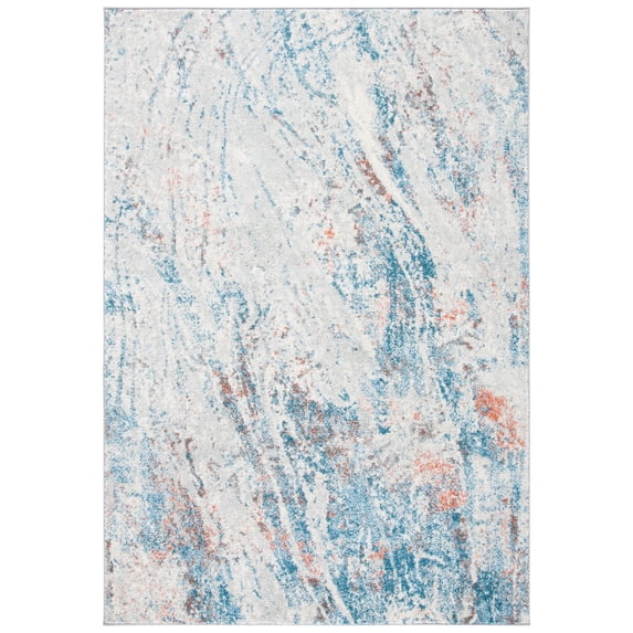 SAFAVIEH Tulum Cebrail Abstract Area Rug, 12' x 15', Ivory/Blue