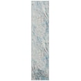 thumbnail image 1 of SAFAVIEH Tulum Cebrail Abstract Runner, 2' x 11', Ivory/Blue, 1 of 8
