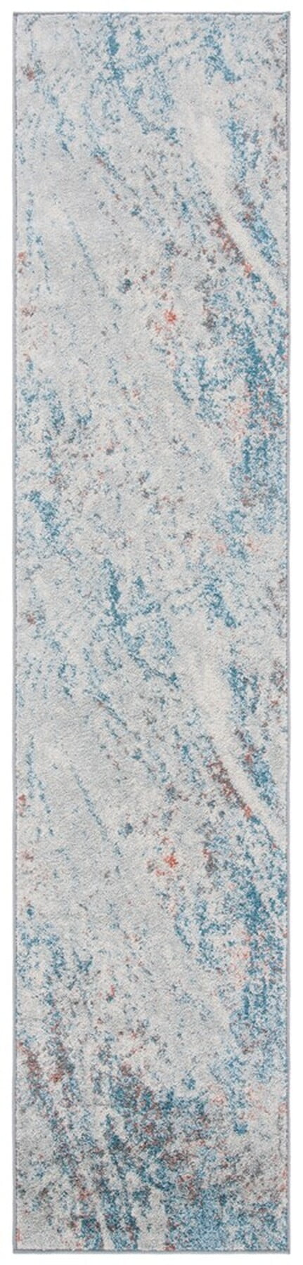 SAFAVIEH Tulum Cebrail Abstract Runner, 2' x 7', Ivory/Blue