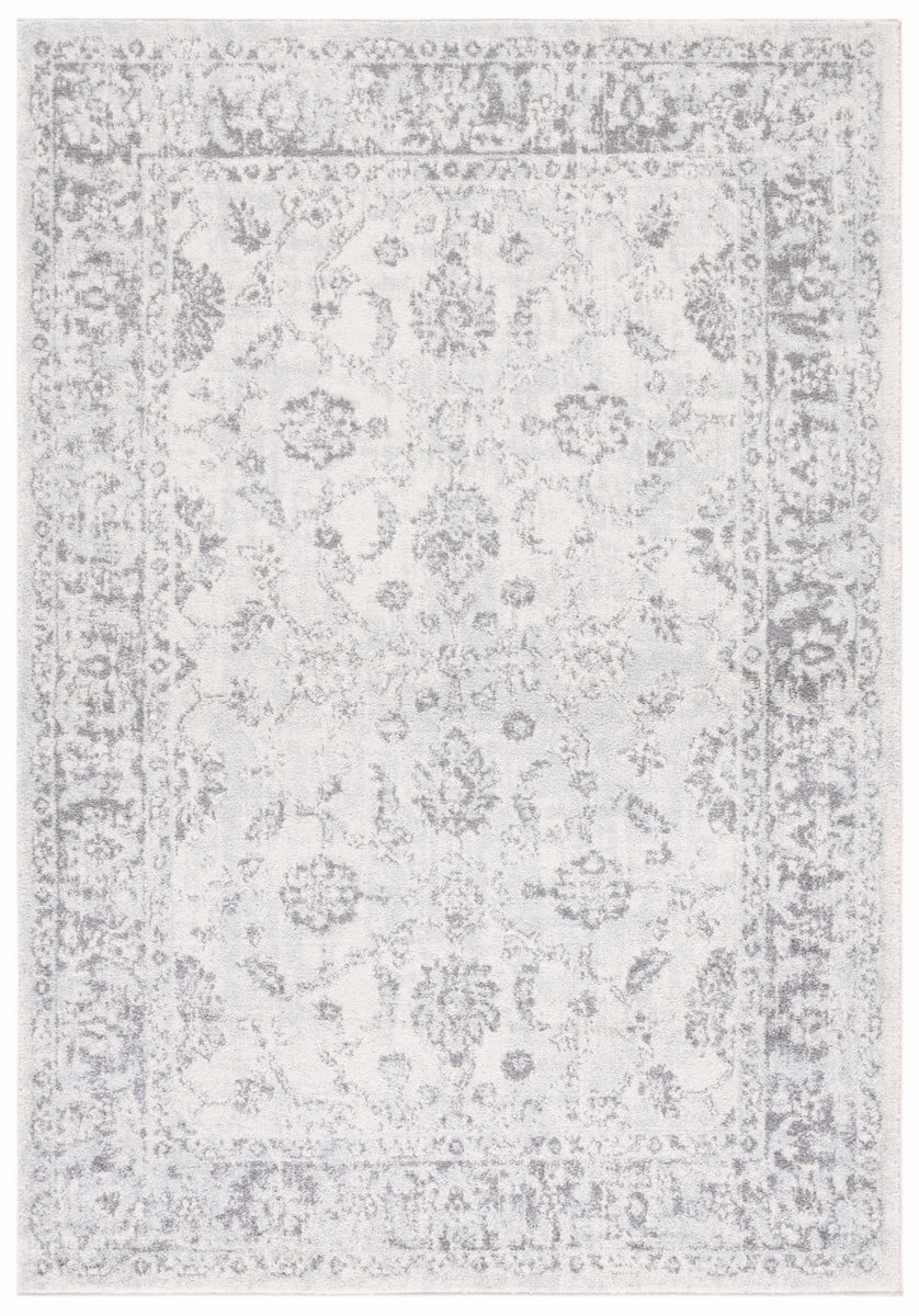 SAFAVIEH Tulum Chao Traditional Area Rug, 4' x 6', Ivory/Grey