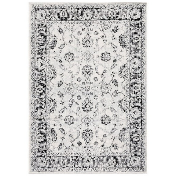SAFAVIEH Tulum Chao Traditional Area Rug, 9' x 12', Ivory/Black