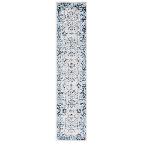 SAFAVIEH Tulum Chao Traditional Runner, 2' x 9', Ivory/Blue