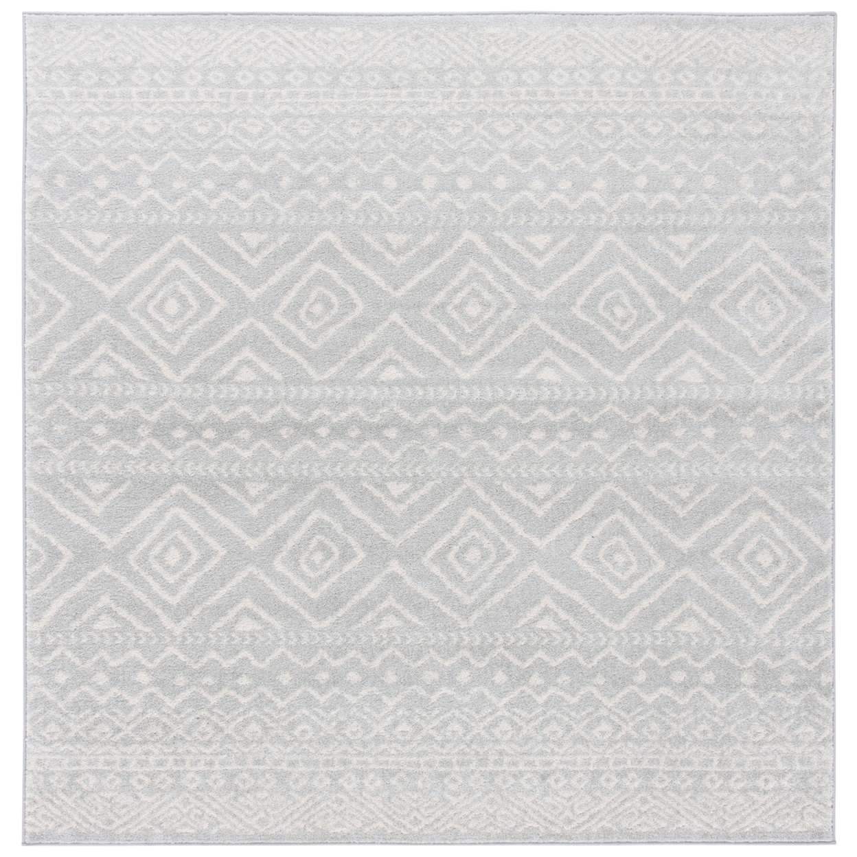 SAFAVIEH Tulum Collection TUL267F Light Grey / Ivory Rug