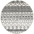 thumbnail image 1 of SAFAVIEH Tulum Coriander Moroccan Geometric Area Rug, 10' x 10' Round, Ivory/Black, 1 of 8