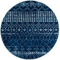 thumbnail image 1 of SAFAVIEH Tulum Coriander Moroccan Geometric Area Rug, 3' x 3' Round, Navy/Ivory, 1 of 8