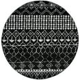 thumbnail image 1 of SAFAVIEH Tulum Coriander Moroccan Geometric Area Rug, 5' x 5' Round, Black/Ivory, 1 of 8
