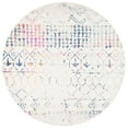thumbnail image 1 of SAFAVIEH Tulum Coriander Moroccan Geometric Area Rug, 5' x 5' Round, Ivory/Blue, 1 of 8