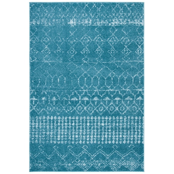 SAFAVIEH Tulum Coriander Moroccan Geometric Area Rug, 9' x 12', Turquoise/Blue