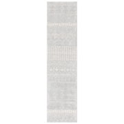 SAFAVIEH Tulum Coriander Moroccan Geometric Runner, 2' x 5', Light Grey/Ivory
