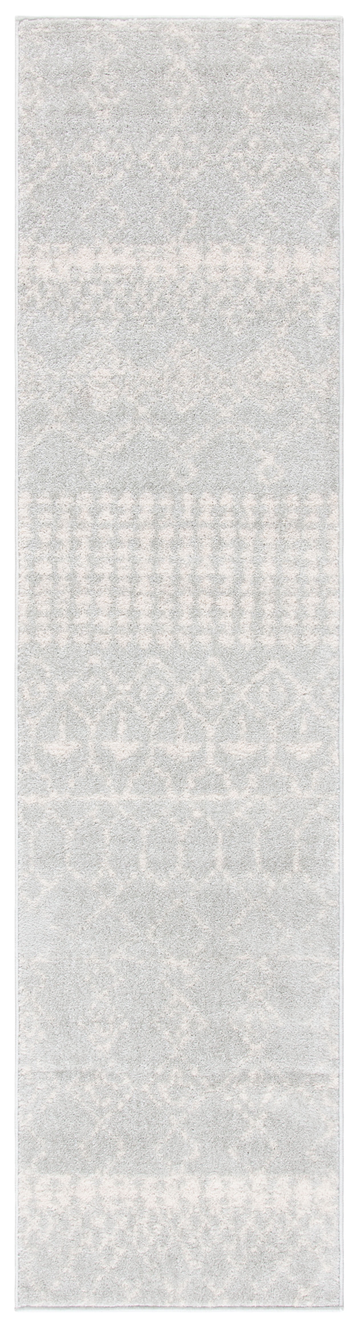 SAFAVIEH Tulum Coriander Oriental Runner Rug, Light Grey/Ivory, 2' x 13'