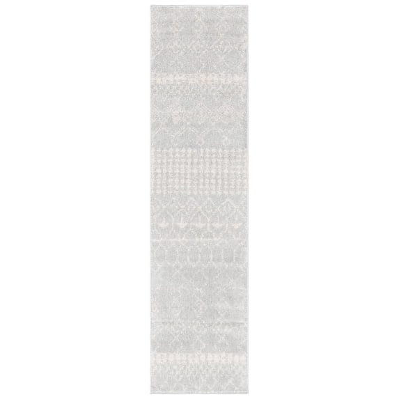 SAFAVIEH Tulum Coriander Oriental Runner Rug, Light Grey/Ivory, 2' x 13'