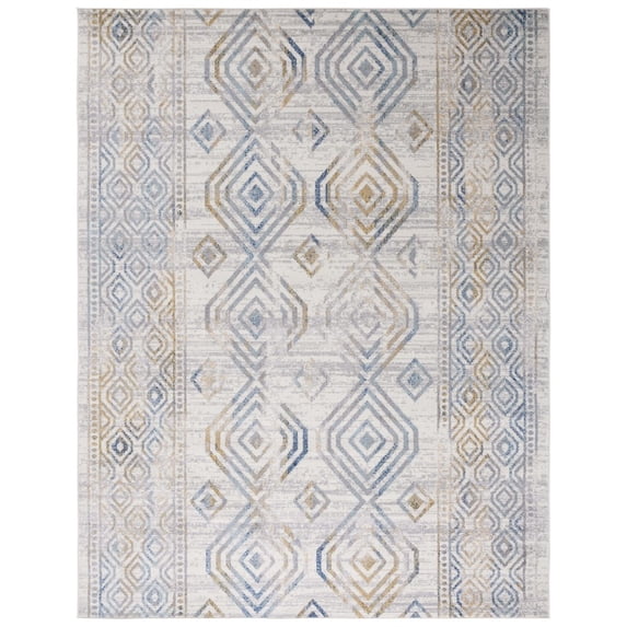 SAFAVIEH Tulum Eason Southwestern Area Rug, 9' x 12', Ivory/Grey