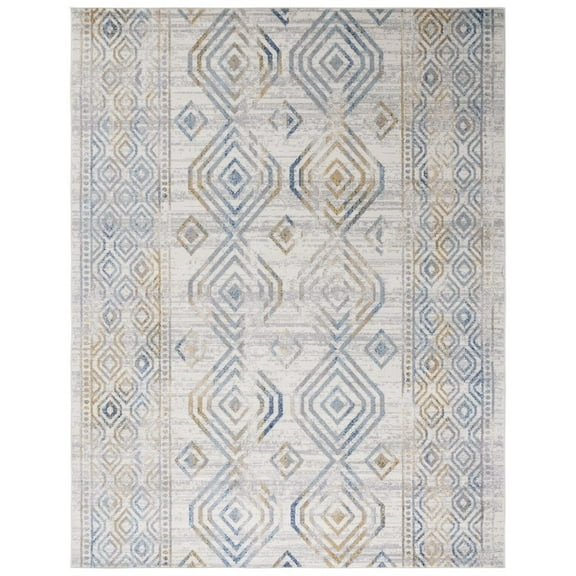 SAFAVIEH Tulum Eason Southwestern Area Rug, 9' x 12', Ivory/Grey