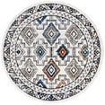 thumbnail image 1 of SAFAVIEH Tulum Elouise Oriental Area Rug, Ivory Grey/Blue Rust, 6'7" x 6'7" Round, 1 of 8