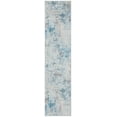 thumbnail image 1 of SAFAVIEH Tulum Fari Abstract Distressed Runner, Ivory/Blue, 2' x 7', 1 of 9