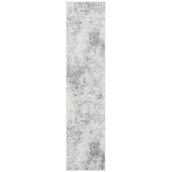 SAFAVIEH Tulum Fari Abstract Distressed Runner, Ivory/Grey, 2' x 9'