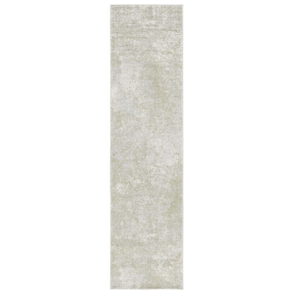 SAFAVIEH Tulum Fari Distressed Runner Rug, Ivory/Sage, 2' x 8'