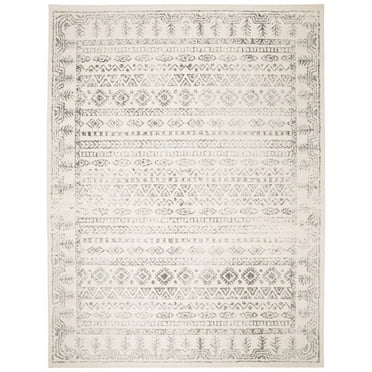 SAFAVIEH Tulum Flint Distressed Southwestern Area Rug, 10' x 13', Ivory/Grey