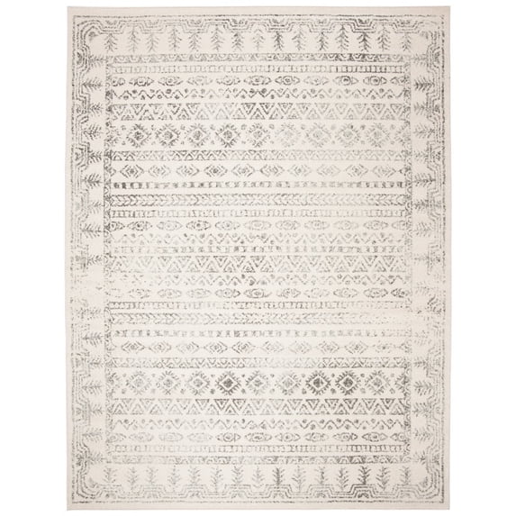 SAFAVIEH Tulum Flint Distressed Southwestern Area Rug, 10' x 13', Ivory/Grey