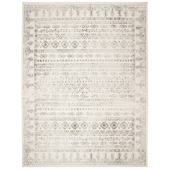 SAFAVIEH Tulum Flint Distressed Southwestern Area Rug, 10' x 13', Ivory/Grey