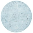 thumbnail image 1 of SAFAVIEH Tulum Flint Distressed Southwestern Area Rug, 6'7" x 6'7" Round, Aqua Blue/Dark Grey, 1 of 9
