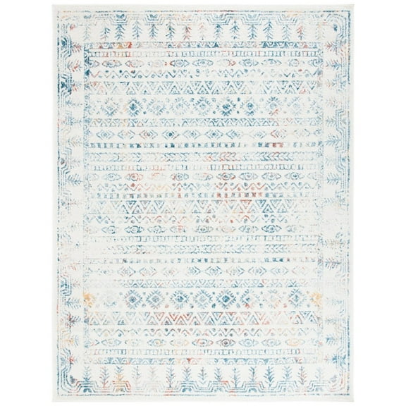 SAFAVIEH Tulum Flint Distressed Southwestern Area Rug, 8' x 10', Ivory/Rust
