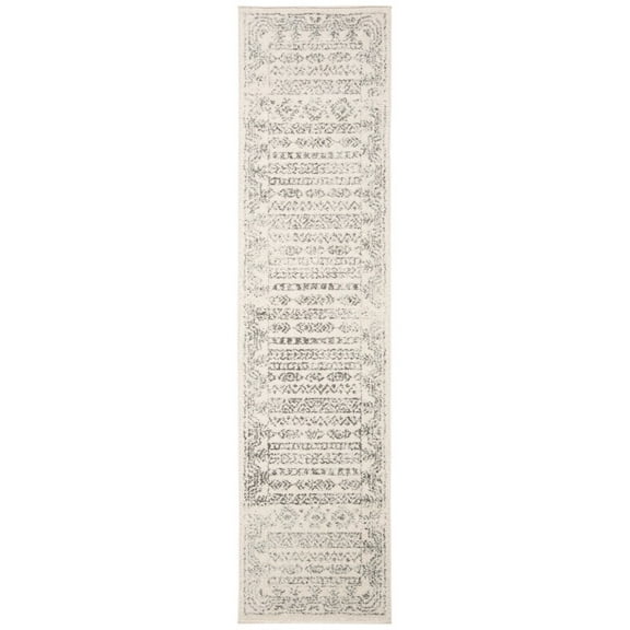 SAFAVIEH Tulum Flint Distressed Southwestern Runner, 2' x 13', Ivory/Grey