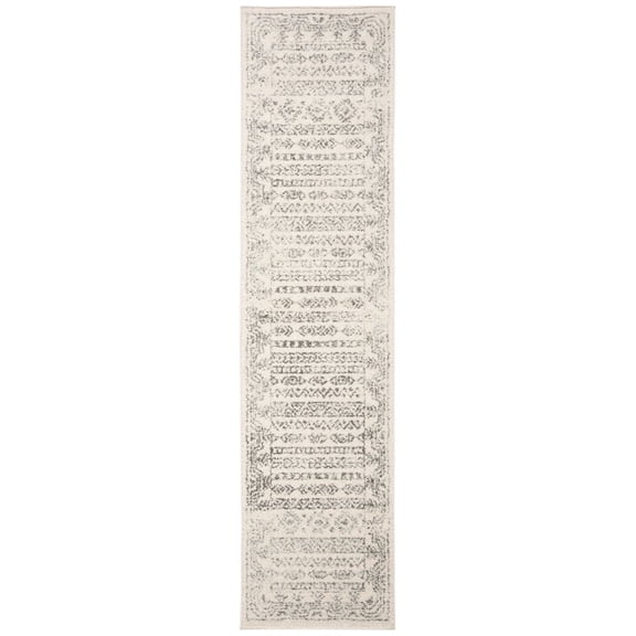SAFAVIEH Tulum Flint Distressed Southwestern Runner, 2' x 17', Ivory/Grey