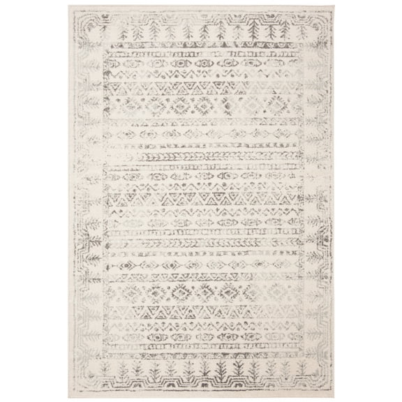 SAFAVIEH Tulum Flint Oriental Area Rug, Ivory/Grey, 5'3" x 7'6"