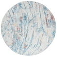 thumbnail image 1 of SAFAVIEH Tulum Fredrick Abstract Area Rug, 6'7" x 6'7" Round, Ivory/Dark Blue, 1 of 7