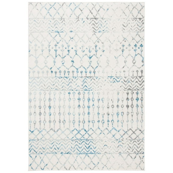 SAFAVIEH Tulum Glen Moroccan Geometric Area Rug, 12' x 15', Ivory/Turquoise