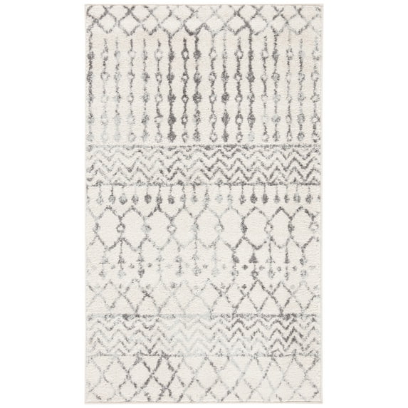 SAFAVIEH Tulum Glen Oriental Area Rug, Ivory/Grey, 3' x 5'