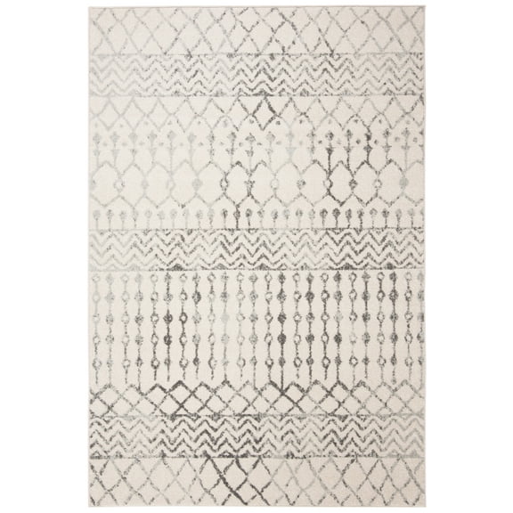SAFAVIEH Tulum Glen Oriental Area Rug, Ivory/Grey, 5'3" x 7'6"