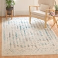 thumbnail image 1 of SAFAVIEH Tulum Goddard Moroccan Geometric Area Rug, 6'7" x 6'7" Square, Ivory/Turquoise, 1 of 6