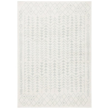 SAFAVIEH Tulum Goddard Moroccan Geometric Area Rug, 8' x 10', Ivory/Light Grey