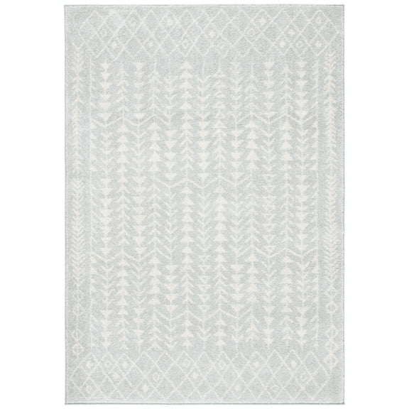 SAFAVIEH Tulum Goddard Moroccan Geometric Area Rug, 8' x 10', Light Grey/Ivory