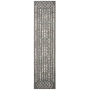 SAFAVIEH Tulum Goddard Oriental Runner Rug, Dark Grey/Ivory, 2' x 11'