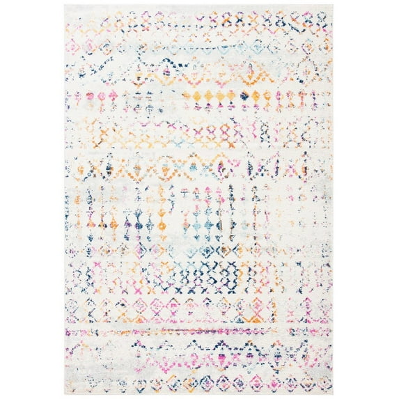 SAFAVIEH Tulum Herbert Distressed Southwestern Area Rug, 6' x 9', Ivory/Gold