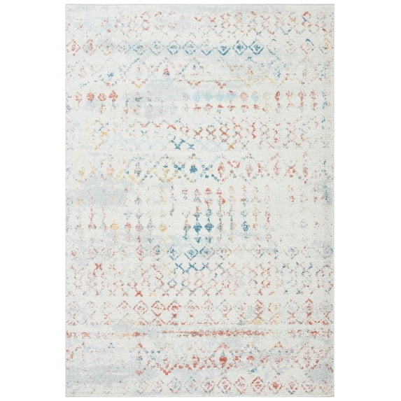 SAFAVIEH Tulum Herbert Distressed Southwestern Area Rug, 9' x 12', Ivory/Pink