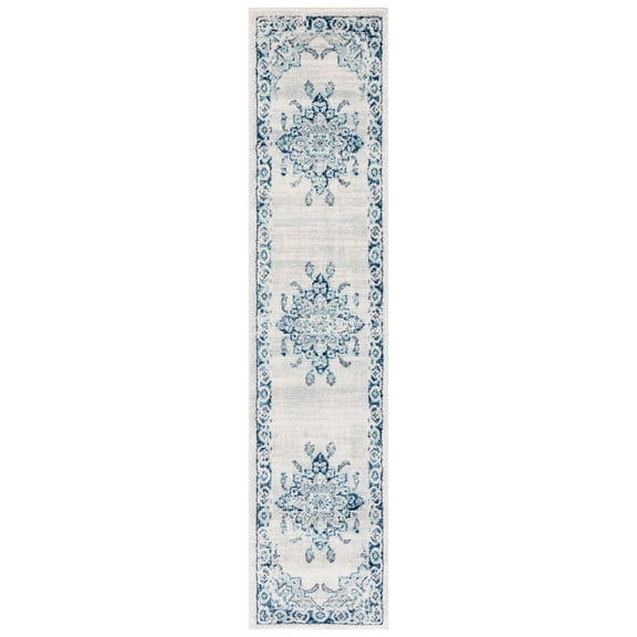 SAFAVIEH Tulum Izabelle Traditional Runner, 2' x 9', Ivory/Blue