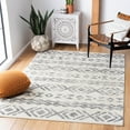 thumbnail image 1 of SAFAVIEH Tulum Jepson Distressed Geometric Area Rug, Ivory/Grey, 5'5" x 7'7", 1 of 8