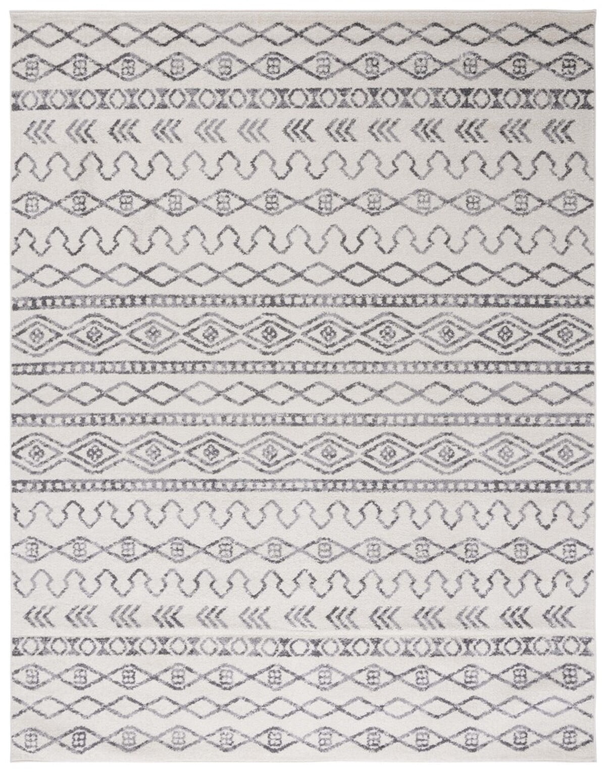 Gray Synthetic Reversible Washable 9' x 12' Area Rug