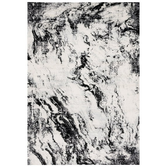 SAFAVIEH Tulum Kasandra Abstract Area Rug, 4' x 6', Ivory/Black