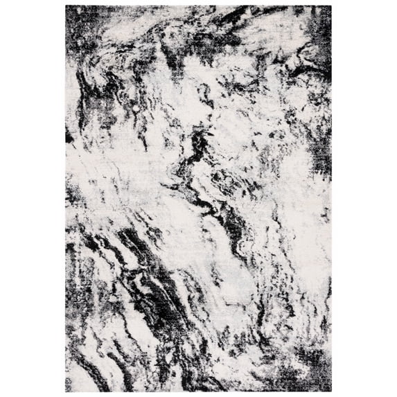 SAFAVIEH Tulum Kasandra Abstract Area Rug, 9' x 12', Ivory/Black